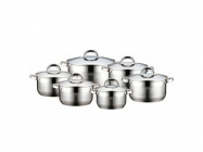 Набор кастрюль Кайзерхоф (KaiserHoff) 12 предметов